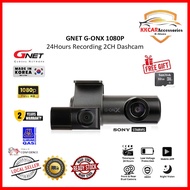 GNet G-ONX 1080P FHD|FHD 2CH Car Dashcam Full Set Front + Rear + Cable + SD Card (32GB)