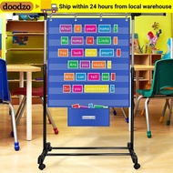 DOODZO Standards Pocket Chart, Large Educational Classroom Pocket Chart, Durable Class Schedule Char