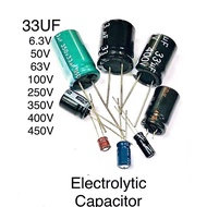 Ready Stock Electrolytic Capacitor 33uf 6.3V/50V/63V/100V/250V/350V/400V/450V