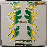 HIJAU SUZUKI Striping accessories lightning tsSUZUKI ts 125 green yellow sticker standard body list