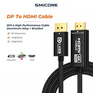DP to HDMI Adapter Cable HD 8K30Hz 4k120hz 2k144hz Dual Screen Expansion Connection Display Adapter 