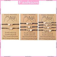 NAV 2 3 4Pcs Friend Bracelet Friendship Bff Matching Distance Heart Bracelet