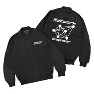 DEVVOGUE Men's Bomber Jacket Network Engineer Taslan Material