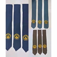 Dasi seragam sekolah panajang. sd smp sma pramuka hitam polos