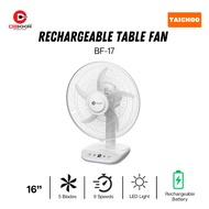 Dekka 16” Rechargeable Table Fan with LED Light BF-17