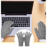 Bencailor 2 Pairs Usb Winter Heated Gloves Mitten Hand Washable Knitting Touchscreen Laptop Gloves R