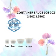 Round Sauce Container 1oz 2oz 2.5oz 3.25oz / Pastry Pro / Food Container / Bekas Sos