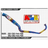 Y15ZR NLK TITANIUM EXHAUST PIPE (32/32/45/55) TEMBAK BULAN OPEN Y15