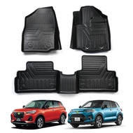 Cartist TOYOTA RAIZE RAIZE Floor mat DAIHATSU ROCKY 3D car mat H31.11-current 3D floor mat Waterproof anti-slip second mat Stain resistant TPE material Custom parts Car model specific design Easy installation Protection parts Car accessories 3PCS set