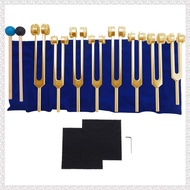 Q2(PTJF) Tuning Fork, 7 Chakras+1 Soul Purpose Weighted Tuning Forks,Aluminum Alloy Instrument 126.2