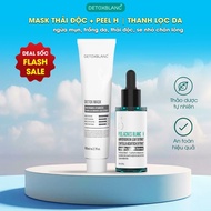 [ Combo Da Dầu và Mụn ] : Mặt Nạ Kiềm Dầu DetoxMask + Serum Peel Acnes Blanc H 20ml Hỗ Trợ Giảm Mụn 