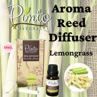 มาใหม่ PINTONATURAL ก้านไม้หอมปรับอากาศ กลิ่นตะไคร้บ้าน 15ml. Mini Size Aroma Reed Diffuser Lemongra