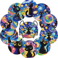 10 Piece Set Painting Coaster Painting Coaster Set Home Decoration Gift