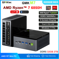 GMKtec M7 Ryzen 7 Pro 6850H Mini PC Windows 11 DDR5 32GB Pcie 3.0 512GB NVMe SSD Wifi6 BT5.0 Dual 2.