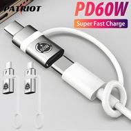 60W Fast Charger Adapter Type-C to iPh-one with Anti-Lost Design, Aluminum Alloy Portable Charging C