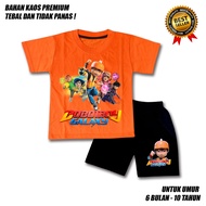 HITAM Boboiboy GALAXY TEAM Black Pants PREMIUM Material Boys Suits/Boys Suits 1-10 Years Old/Children's Suits T-Shirts