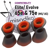 misodiko Silicone Eartips Earbuds Tips Compatible with Jabra Elite/ Evolve 65e & 75e In-Ear Earphone