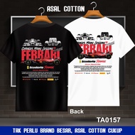 100% Premium Cotton Baju T Shirt Lelaki Oversize Plus Size Style Viral TA0157-FERRARI Red