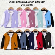 PLAIN Children's Baseball Jacket From Ages 2-3-4-5-6-7-8-9-10-11-12-13 Years/ Latest trendy stylish 