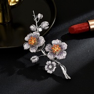 New Color Diamond Zircon Aomei Brooch