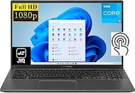 2022 ASUS VivoBook 15.6" FHD Touchscreen Laptop Computer, 11th Gen Intel i3-1115G4(up to 4.1GHz), 8GB DDR4 RAM, 256GB SSD, Fingerprint Reader, Webcam, WiFi, HDMI, Windows 10S, Slate Grey+JVQ MP