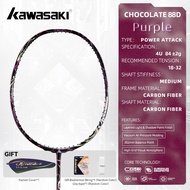 Kawasaki Professional Badminton Racket Chocolate 88D Sports 4U 18-32LBS Full Carbon Offensive
