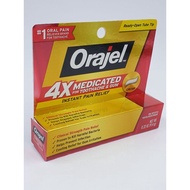 Orajel 4x medicated for Toothache and Gum Gel Instant Pain Relief 7.0 g ( 0.25 oz ) (Authentic)