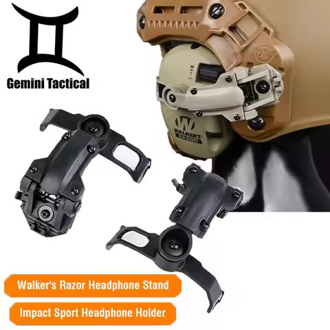 Tactical Hanging Fast Helmet Headphone Stand 360°Rotation Impact Sport Earphone Bracket Adapter ARCW