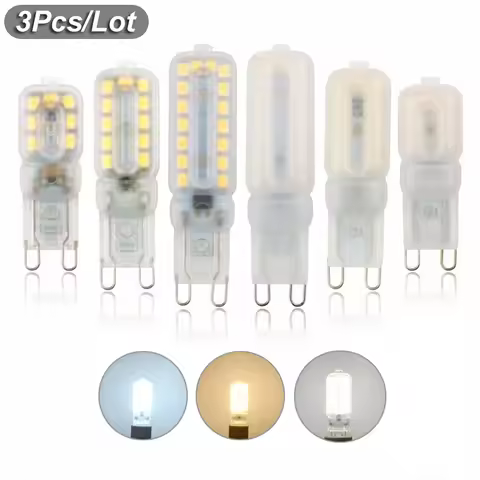 3Pcs Dimmable G9 LED Light Bulbs 220V 110V Spotlights 2835 Bright Home Chandelier Lamps 3W 5W 7W Rep