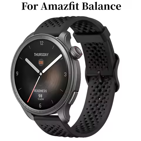 Silicone Strap for Amazfit Balance 46mm Band Quick Release Bracelet for Amazfit Bip/ Amazfit Active 