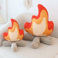 Orange Deer 30/45cm Funny Simulation Bonfire Plush Toy Soft Stuffed Cartoon Fire Doll Living Room Floor Pillow Cushion Decor Gift