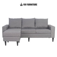 3 Seater L Shaped Sofa – Fabric Sofa – Modular Sofa – Available in many colours – Ottoman – Minoru L Shaped Sofa