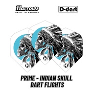 HARROWS DART FLIGHTS - STANDARD PRIME - INDIAN SKULL 100 MICRON DART FLIGHTS (SAYAP ARROW)