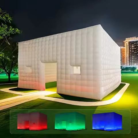 26FT Large LED Inflatable Air Club Tent House with Blower Inflatable Lighting Nightclub Tent For Par