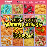 🔥🔥 1KG bulk Soft gummy coklat masam Gula Jelly borong Sour gummy, MIX ,Manis, Candy viral, 软糖酸甜糖