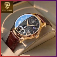 - POEDAGAR Fashion Watch For Men Waterproof Original Mens Relo Leather Watch Led Gear Luminous Cool 