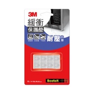 3M 緩衝保護墊 透明方型16mm