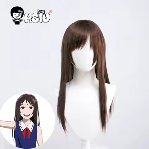 Orimoto Rika Cosplay Wig Anime Jujutsu Kaisen Cosplay「HSIU 」Fiber synthetic wig dark brown long Wig 