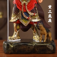 沙金站二郎神杨戬神像 家用供奉摆件树脂佛像 站坐二郎真君哮天犬Sajin Station Statue of Erlang Shen, Yang JianFor Home Worshiprsjh901