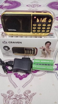 Máy Nghe kinh pháp+Nhạc.Craven CR-836S 2pin Có đèn led đài FM.