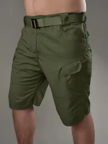 Delta Core Cargos Men Geometric Symbol Tactical Shorts 4-Way Stretch Fabric Hidden Security Pocket G