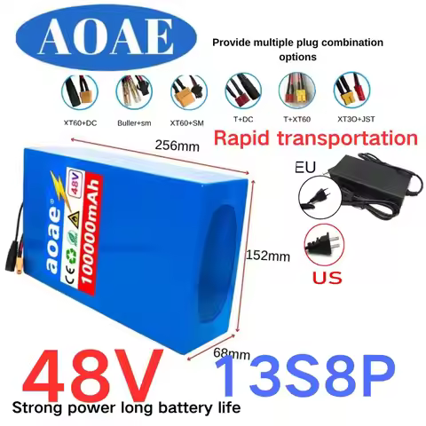 13s8p 48V 100000mah 13s8p Lithium Battery Pack 48v 100Ah 250W-2000W Citycoco Motorized Scooter Batte