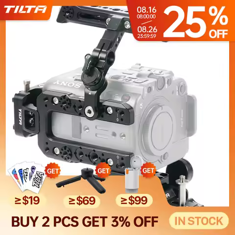 TILTA Camera Cage for Sony FX6 ES-T20-C-V Camera Cage Rig Advanced Kit for Sony FX6 V-Mount Top Hand