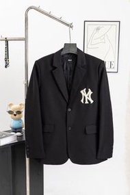 MLB jacket 洋基隊NY胸前Logo刺繡泫雅同款西裝上衣外套