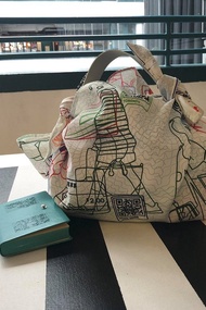 環保原創印花旅行手挽袋