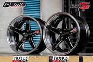 ล้อแม็กใหม่ ขอบ18 -  COSMIS รุ่น TYPE G REVOLUTION - สีดำ - ขอบ18 x 9.5 x 10.5 x 5รู114.3 ET12/8 - ส่งฟรี Kerry Express - กรุณาสอบถามสต็อกก่อนกดสั่งซื้อ