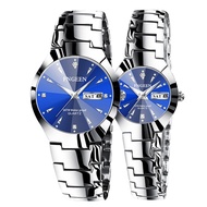 🔥Couple watch original branded wristwatch stainless steel watch gold silver Watch for men Women Casu
