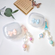 cute bow Case for Baseus M3S M2S Pro MC1 M2 AirGo 1Ring AS01 E19 E20 Soft Silicone Clear Transparent