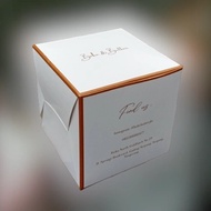 Custom Dus Kemasan Kotak Snack Gift Box Makanan Ringan 10x10x10 cm - Dove 1 Sisi, Tanpa Jendela