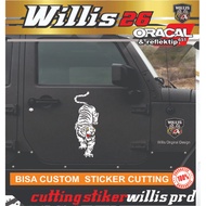 Tiger Silhouette Sticker Tiger Car Cutting Sticker